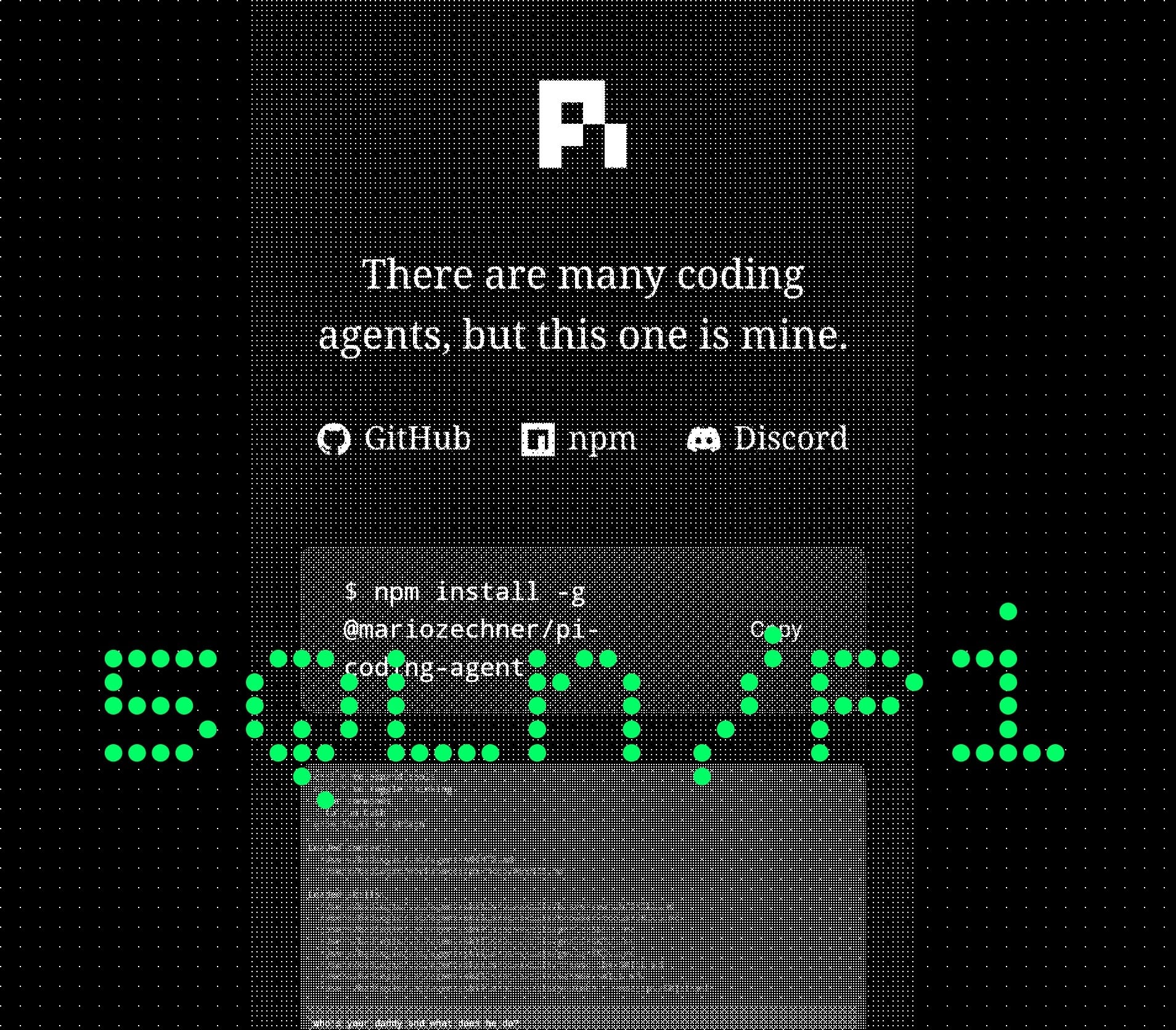 5QLN Agent running inside Pi for coding agent (pi.dev)